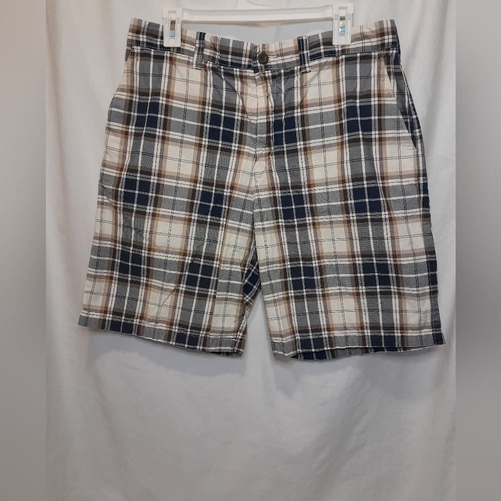 - Eddie Bauer Plaid 100% Cotton Shorts With Side Pockets And Back Pockets …